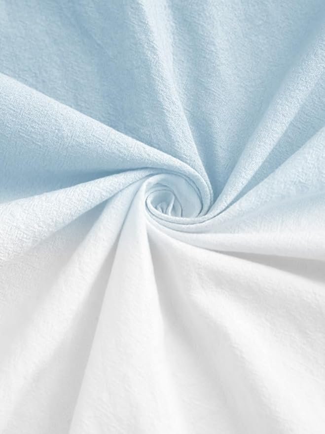 BE ACTIVE Men's Solid Slim Fit Cotton Casual Shirt with a blue and white ombre fade pattern. - Image 4