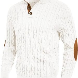 men's cable-knit pullover sweater