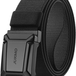 JUKMO stretch tactical belt for men with a quick-release buckle