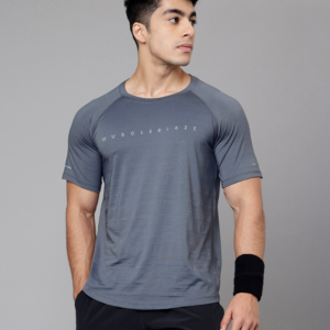 Blue Half Sleeve Compression T-Shirts