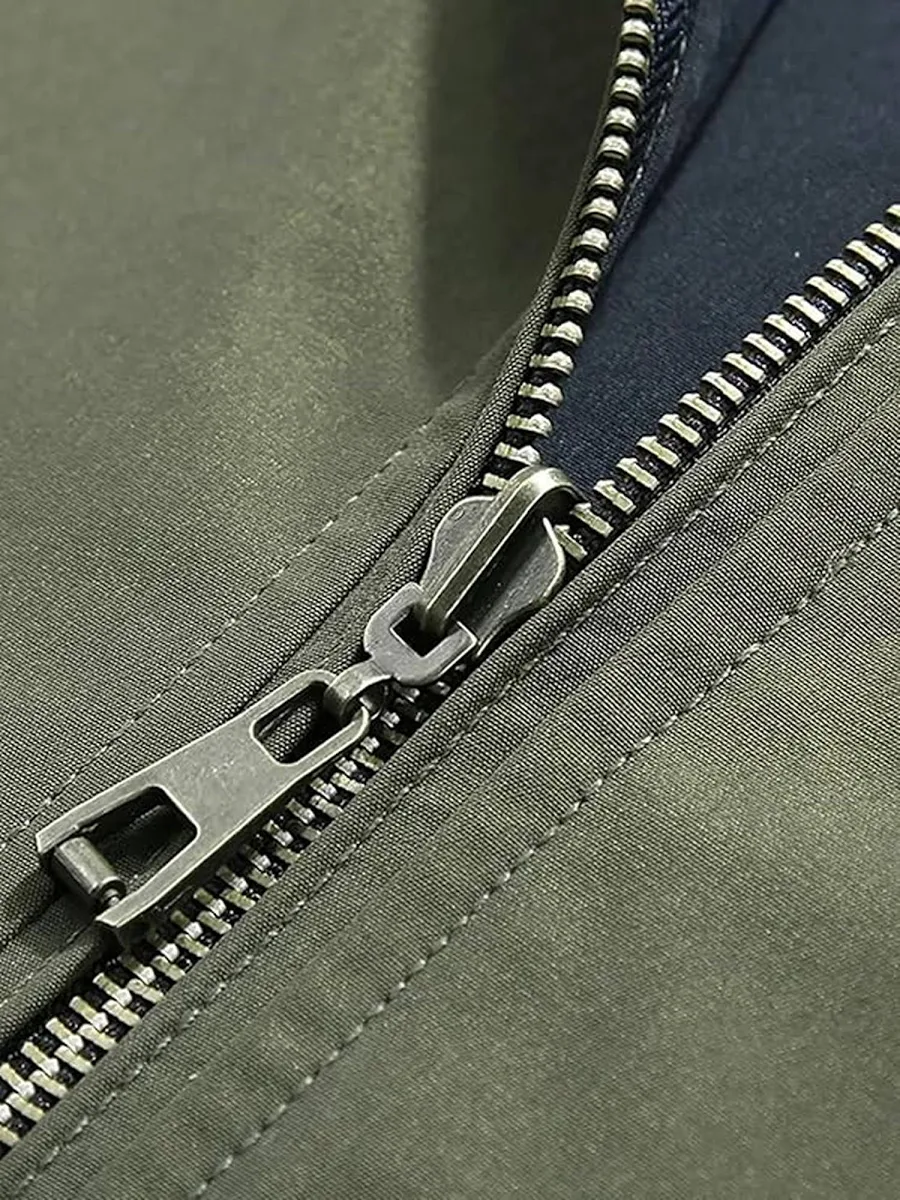 men's olive green reversible bomber jacket - Image 4