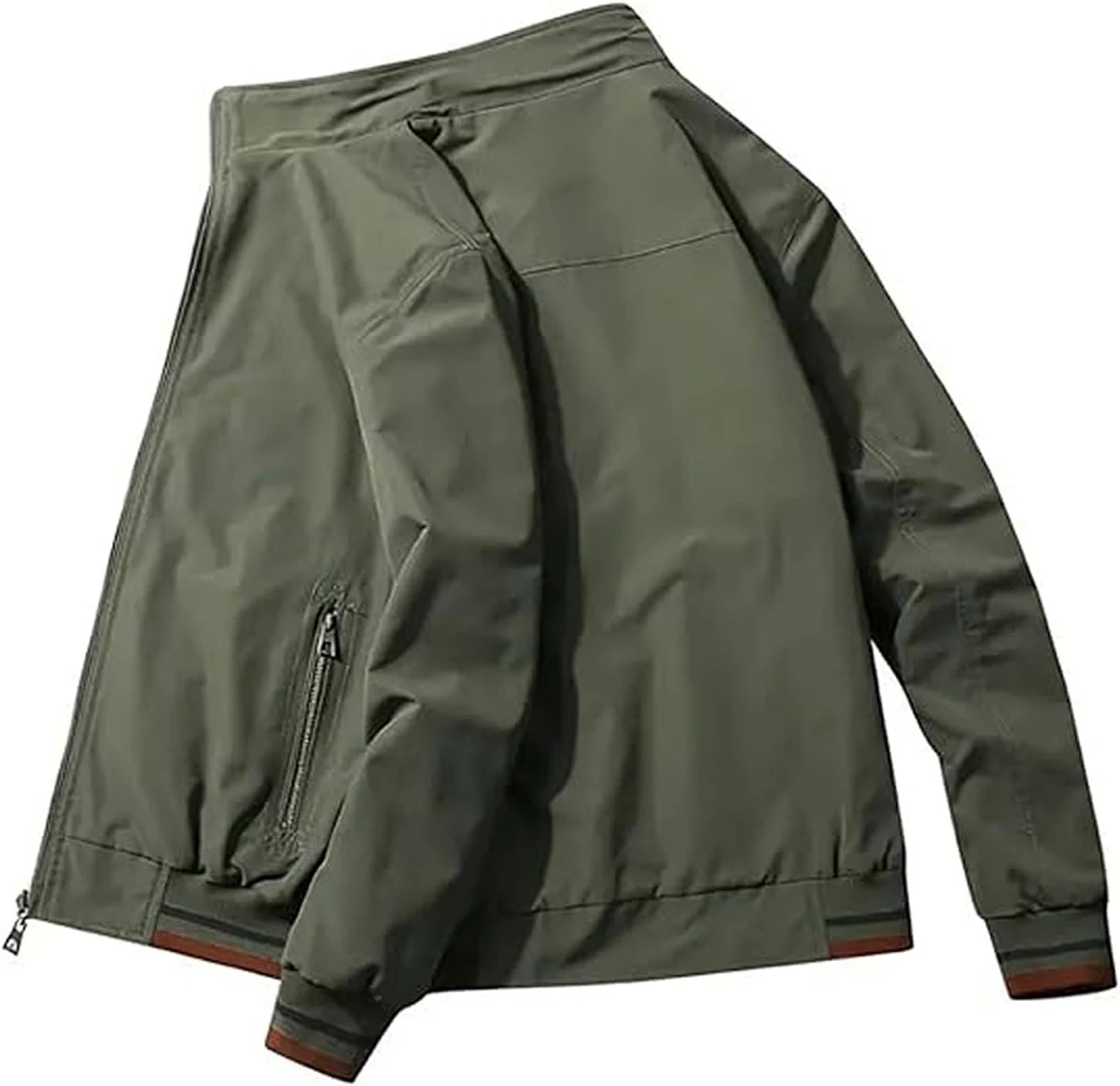 men's olive green reversible bomber jacket - Image 2